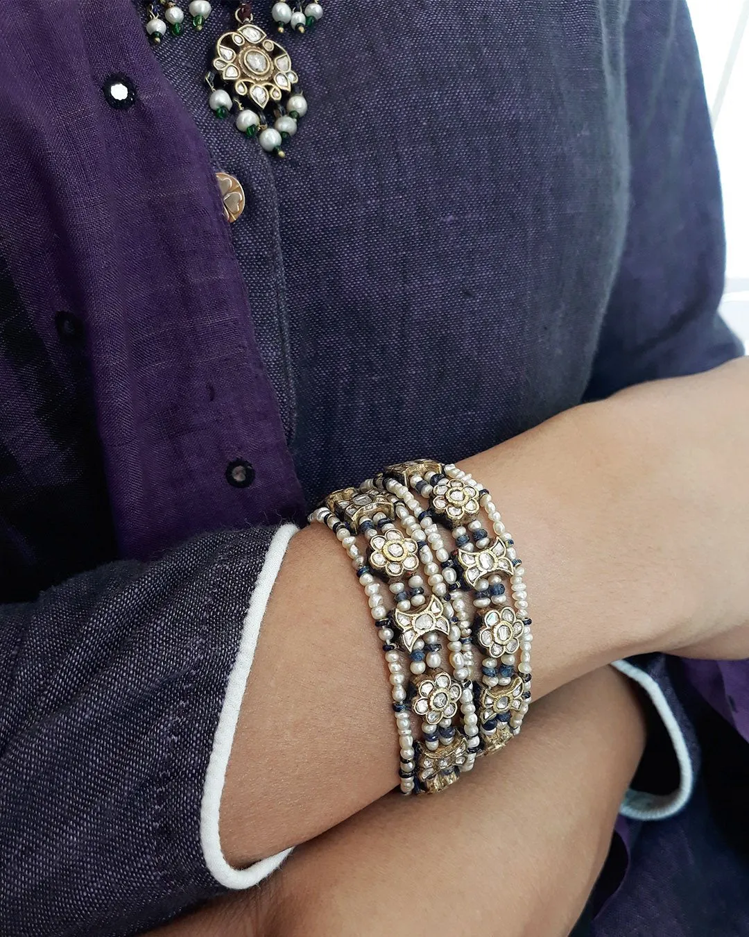 Gauhar Bracelet And Choker