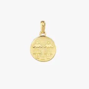 Gemini Zodiac Necklace | 14K Solid Gold