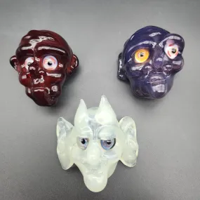 Goblin Face Pendants - by Sprout Glass