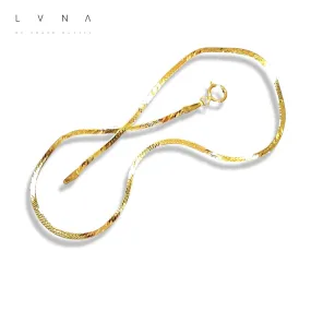 #GOLD2024 | 18K Golden Flat Chain Anklet