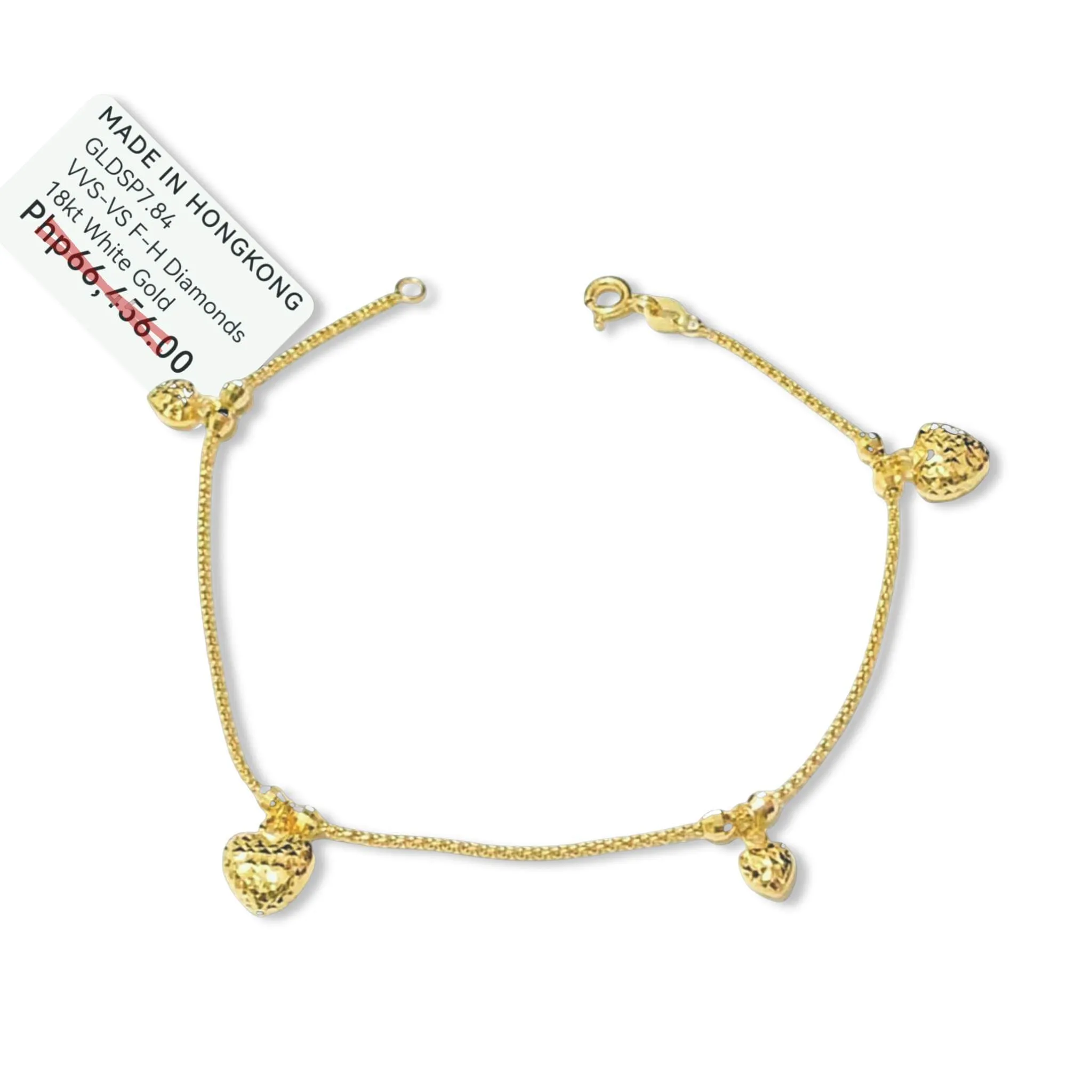 #GOLD2024 | 18K Golden Heart Station Bracelet