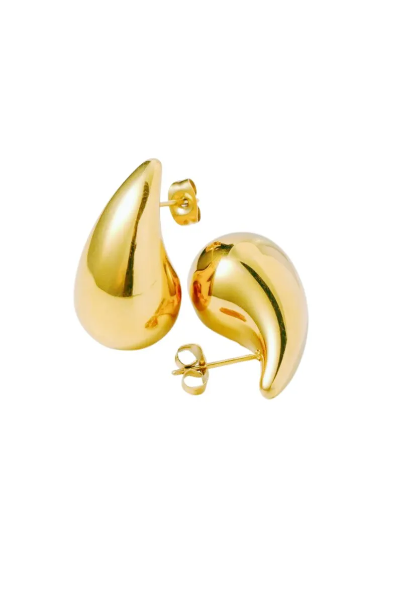 GOLDIE TEAR DROP EARRING-GOLD