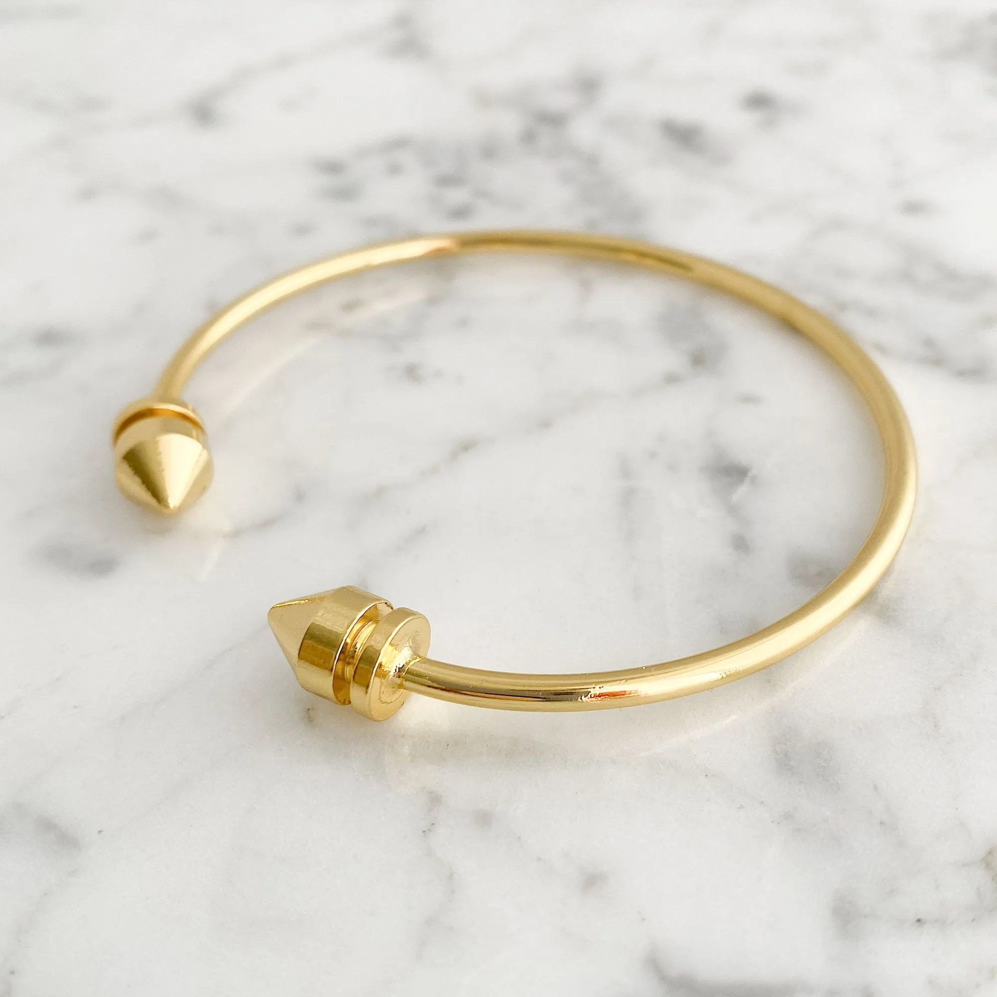 HALLE 18kt gold plated cuff bangle