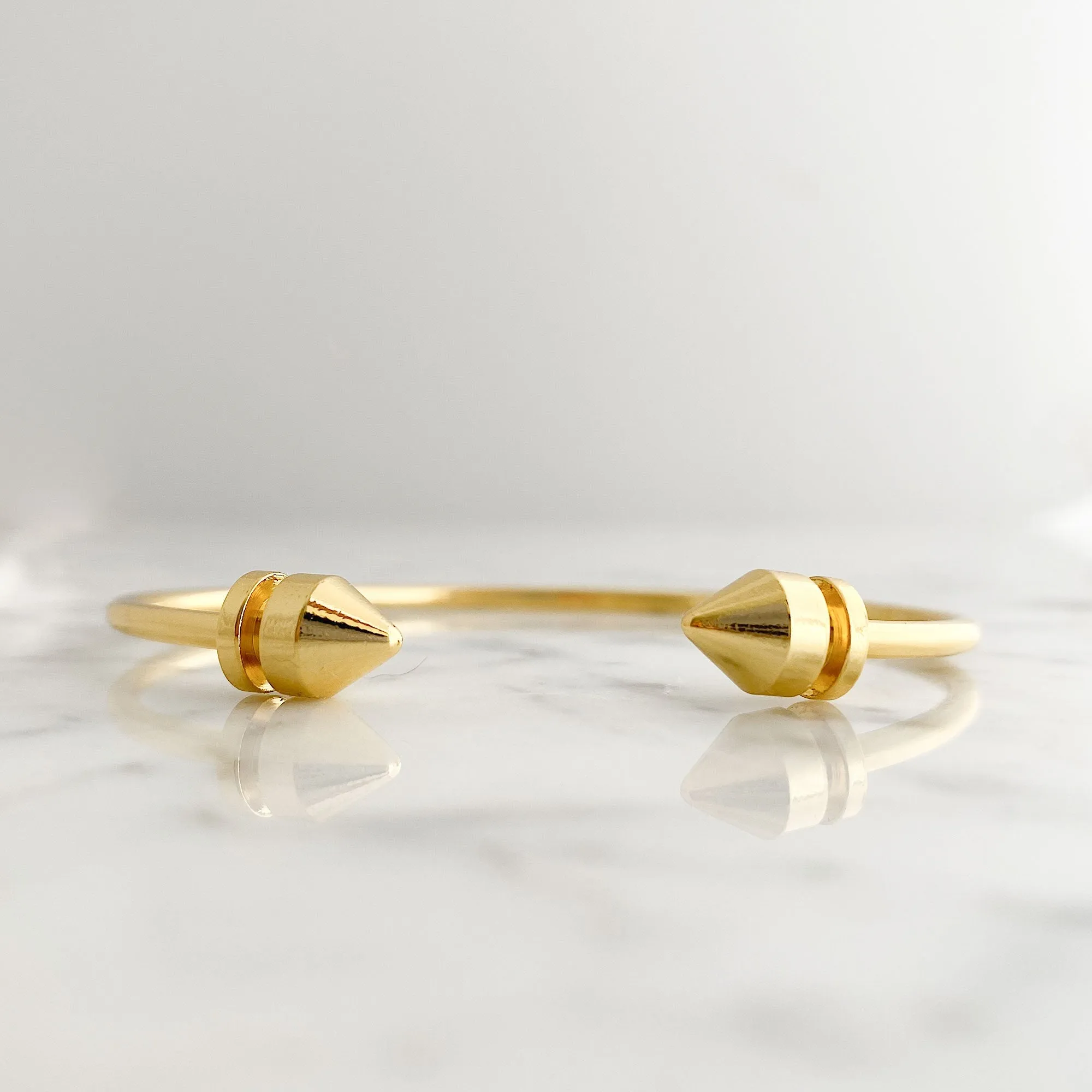 HALLE 18kt gold plated cuff bangle