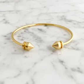 HALLE 18kt gold plated cuff bangle