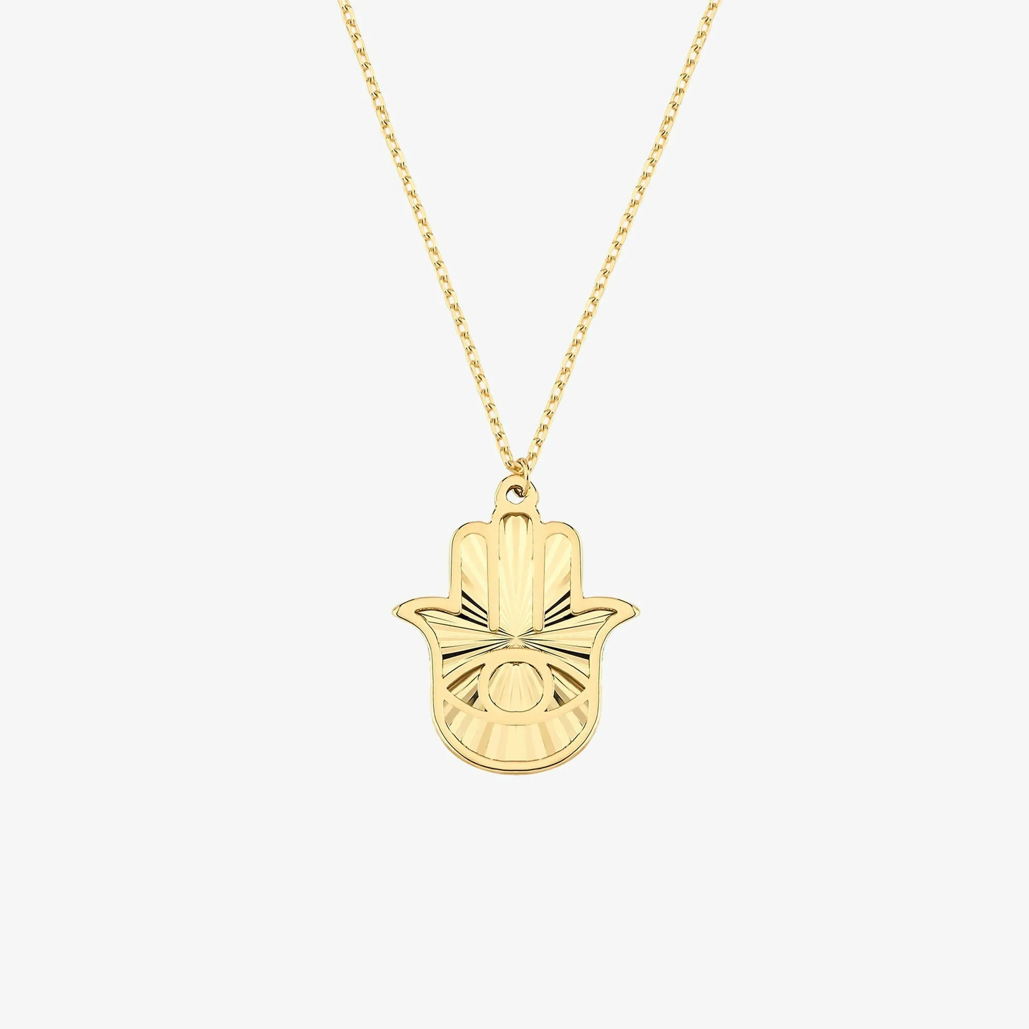 Hamsa Necklace | 14K Solid Gold