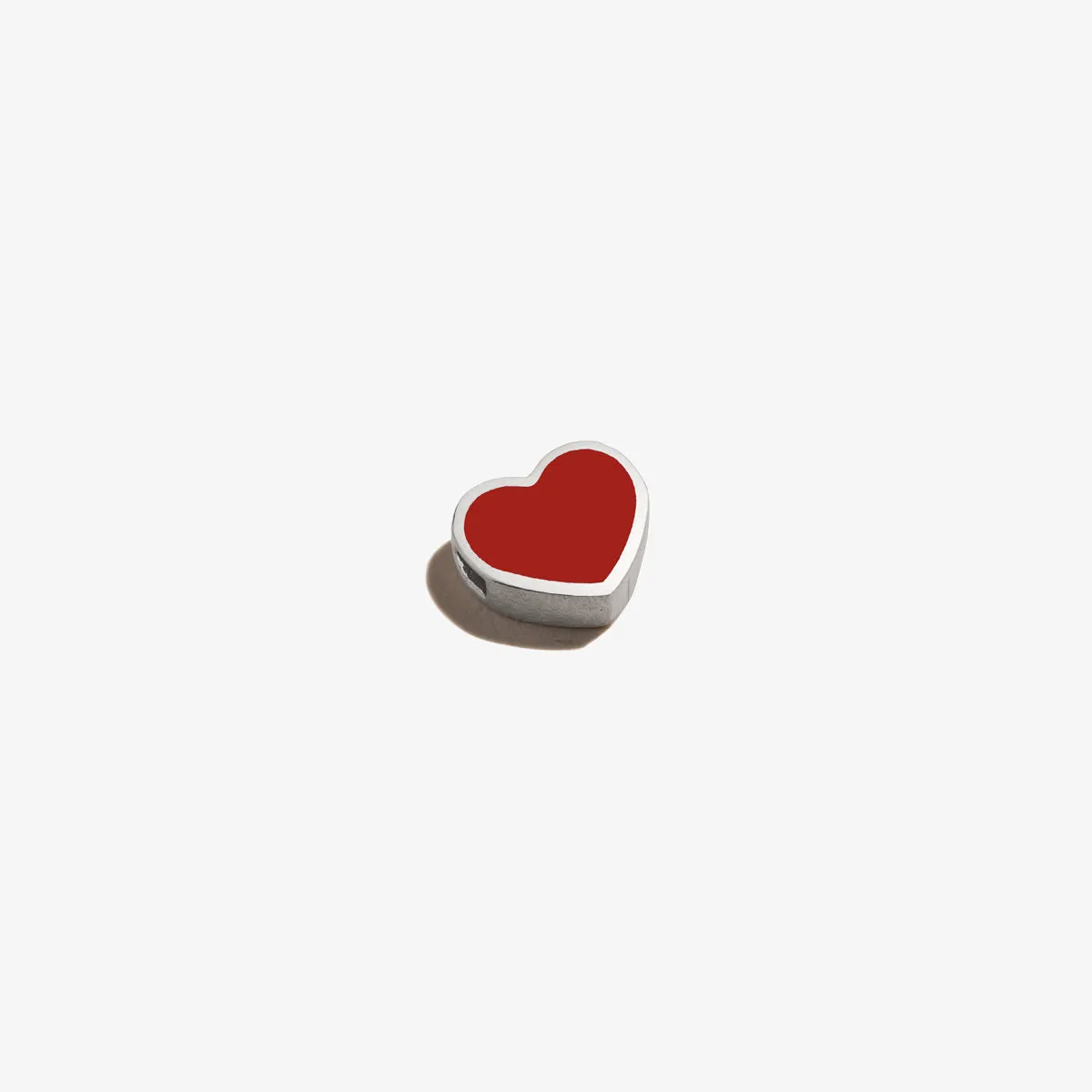 Heart Slider Charm, Red