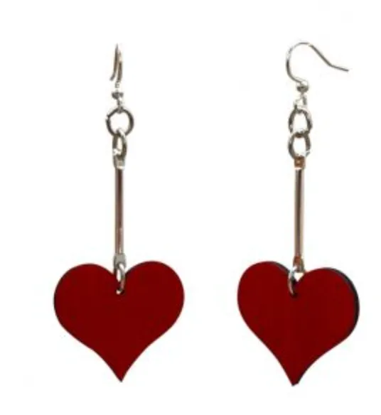 Heart Wood Earrings