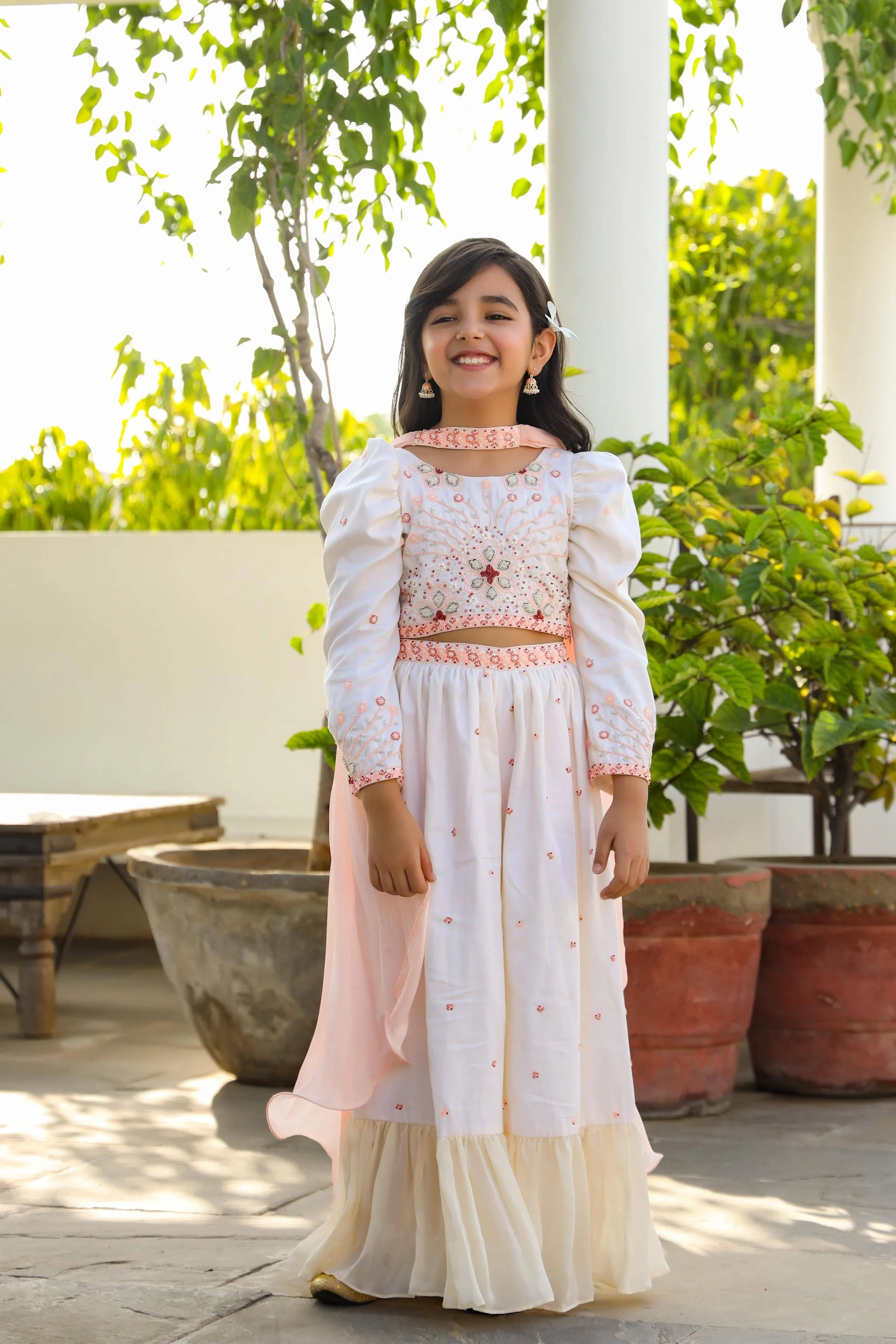 Hera- Organic Vegan Silk Sharara Set For Girls