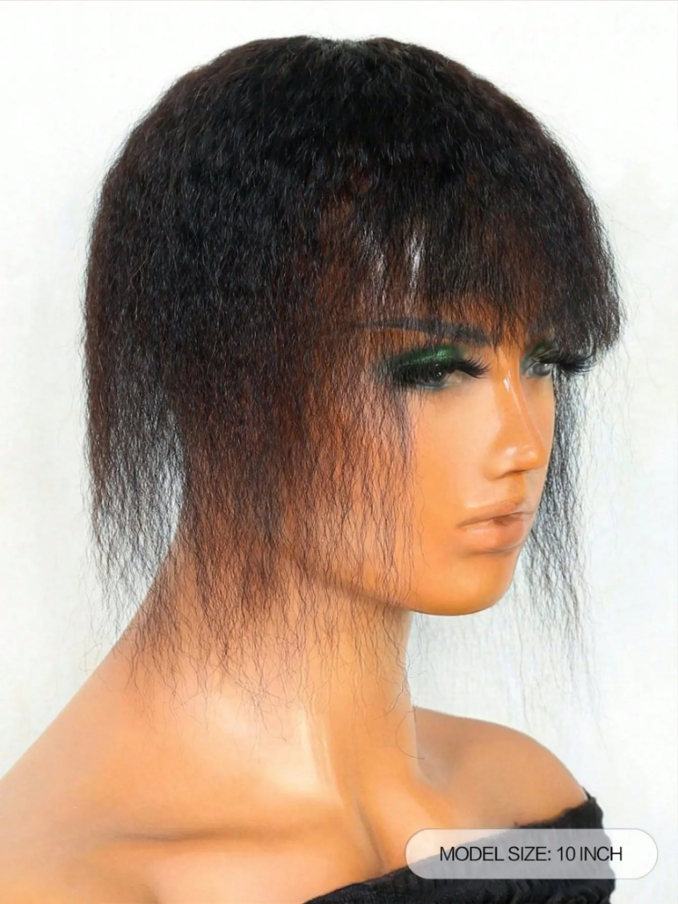 Human Hair Clip In Bangs With Side Burns Extensions