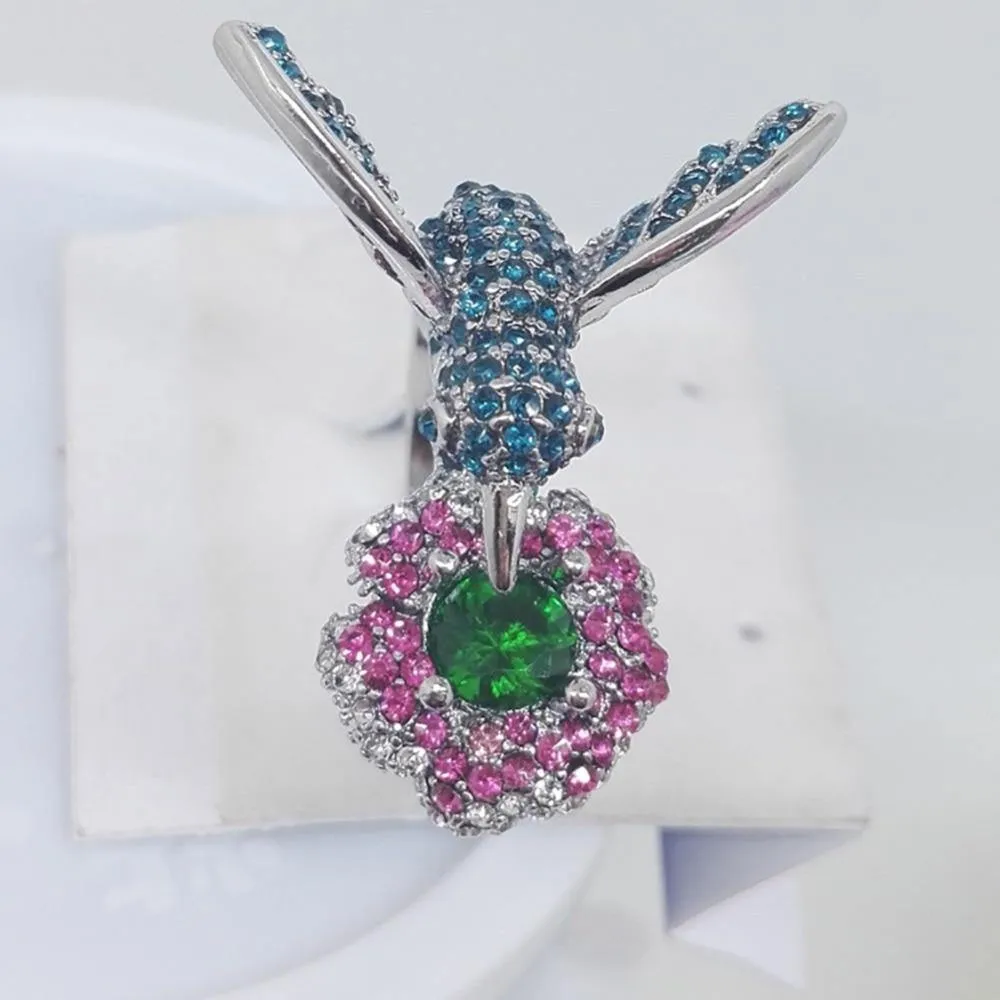 Hummingbird Rhinestone Ring