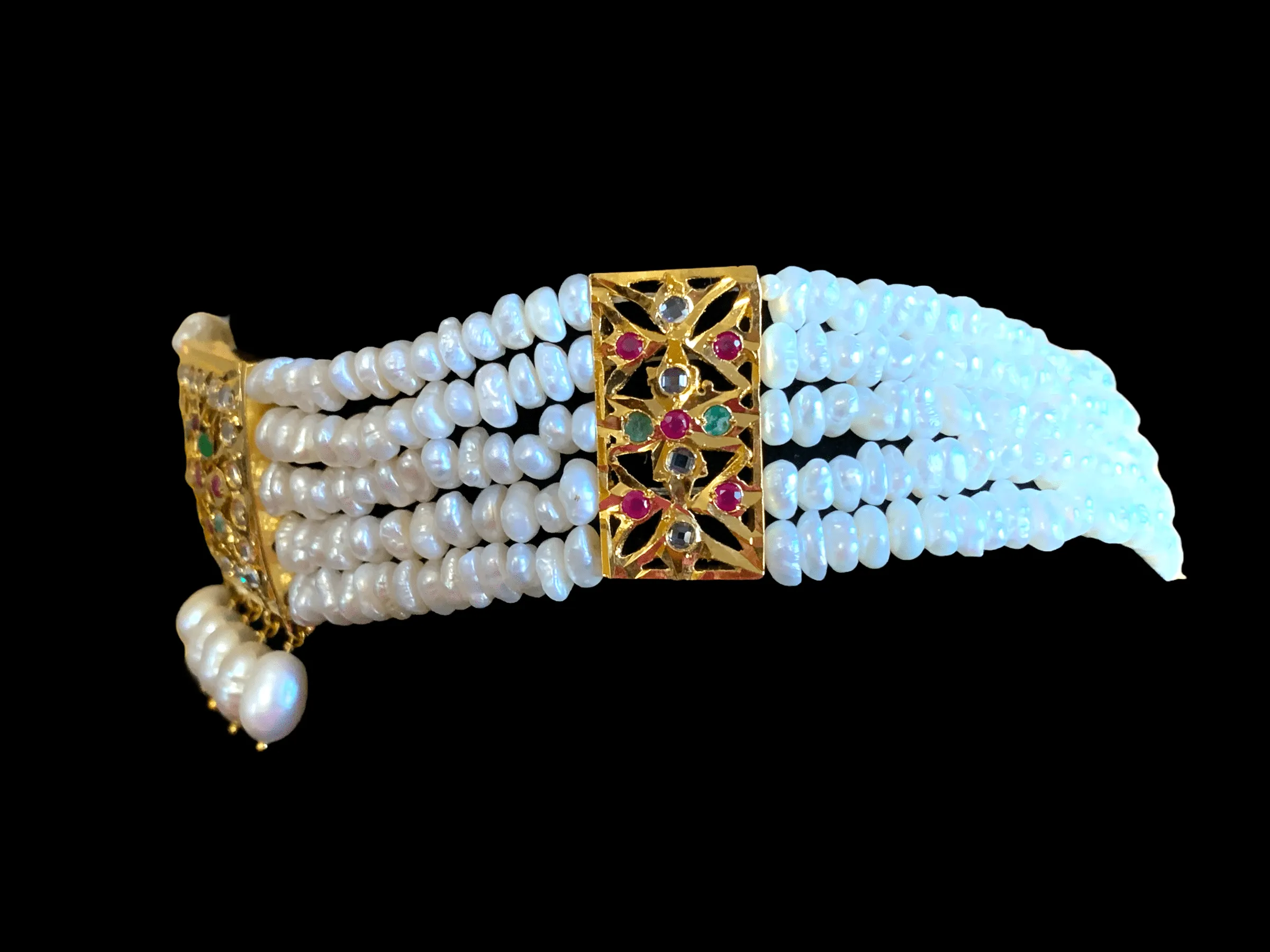 Hyderabadi guluband in gold plated silver