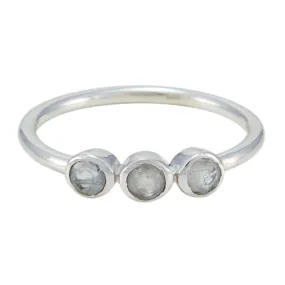 India Gemstones Green Amethyst 925 Silver Ring Independence Gift