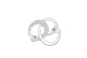 Interlocked Diamond Ring 0.40 ct tw Round-cut 14K White Gold DIR007