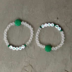 Irish gemstone Phrase Bracelets