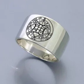 Israeli Jewelry Seal of Solomon Ring for Love, Sterling Silver king Solomon's ring for Woman. Anillo de Salomon