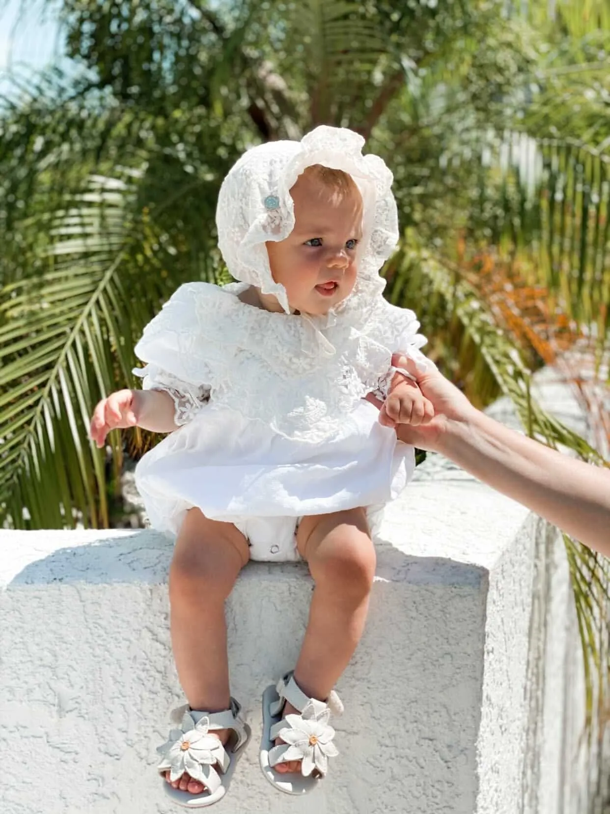 Katherine Embroidered Linen Romper