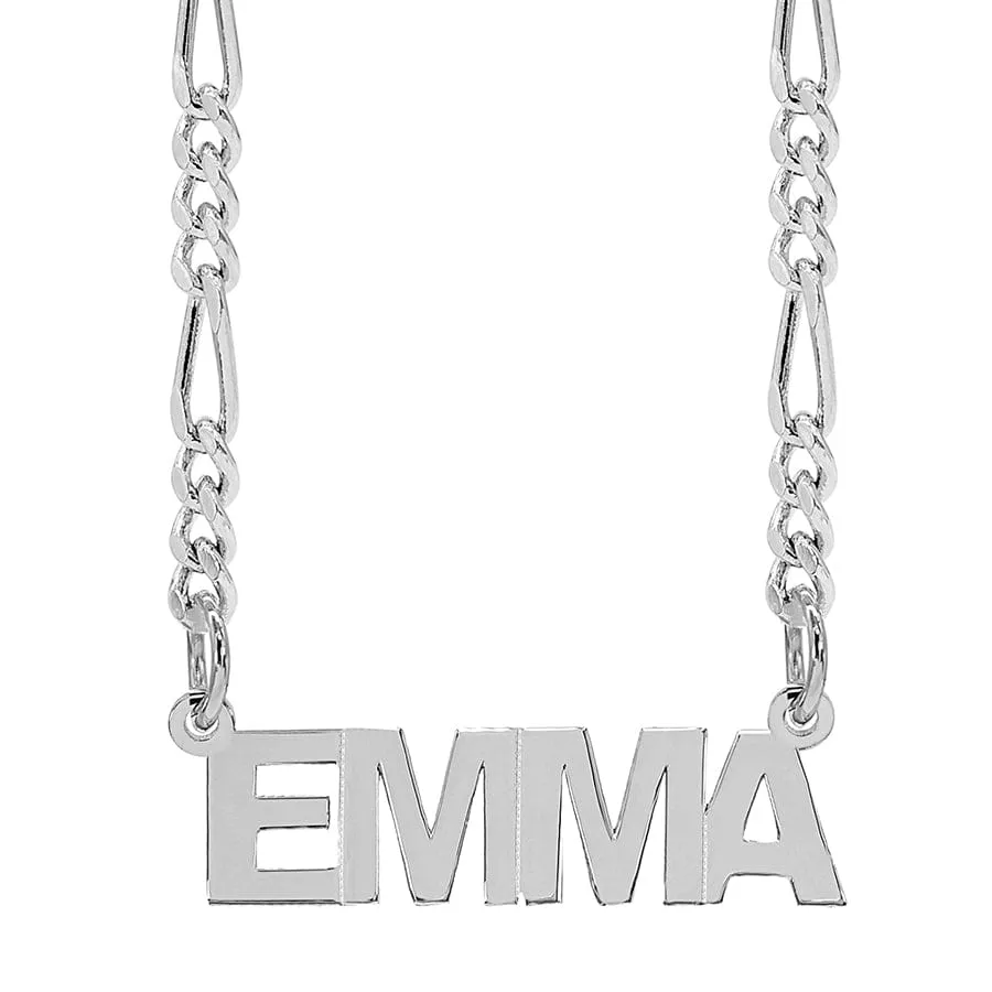 Kids Block Mini Name Necklace. 5mm High