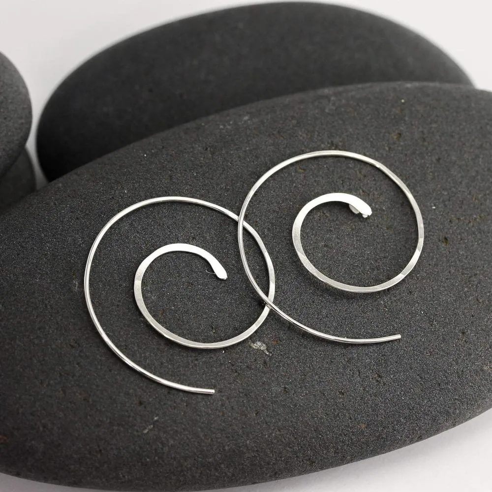 Large Spiral Hoop Earrings