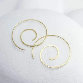 Large Spiral Hoop Earrings