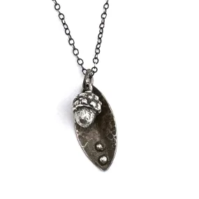 LEAF & ACORN Necklace - Silver