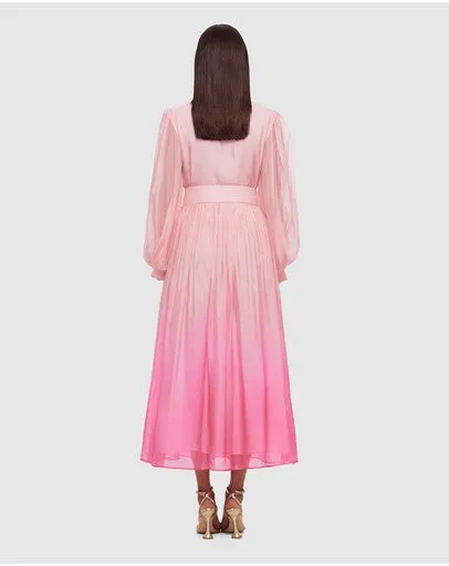 Leo Lin Cassie Tie Neck Midi Dress