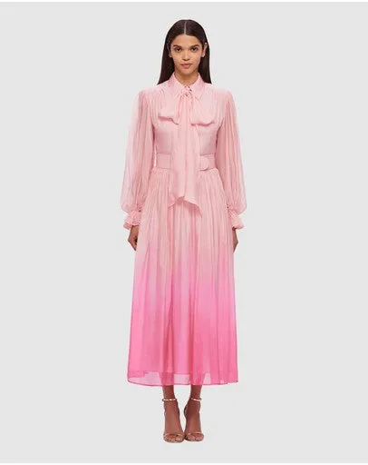 Leo Lin Cassie Tie Neck Midi Dress