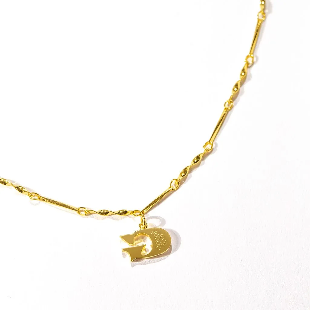 Letter Necklace (G) - Gold