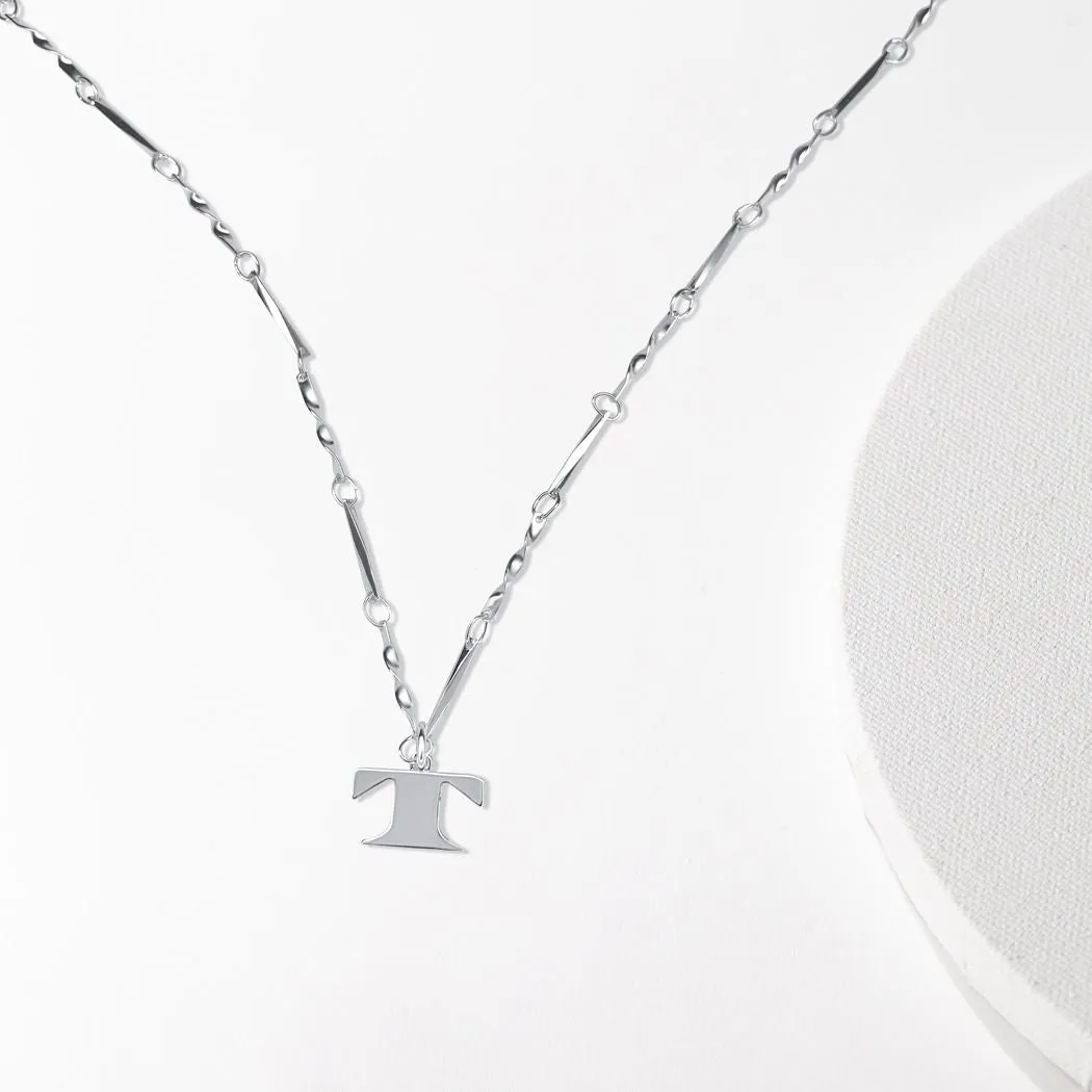 Letter Necklace (T) - Silver