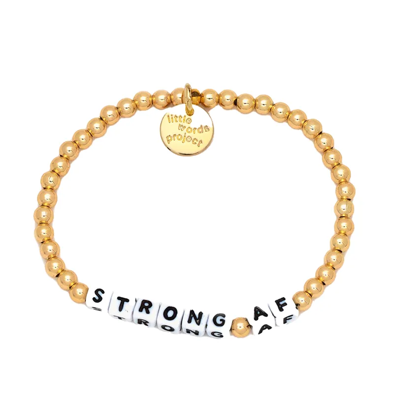 LITTLE WORDS PROJECT | Strong AF Gold-Filled Bracelet