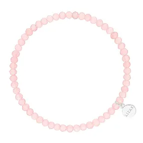 Lizas Knoxville 4mm Crystal Bracelet Matte Rose