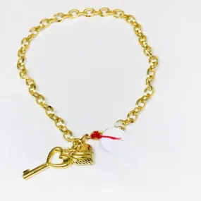 Lock Heart Bracelet 18K Gold