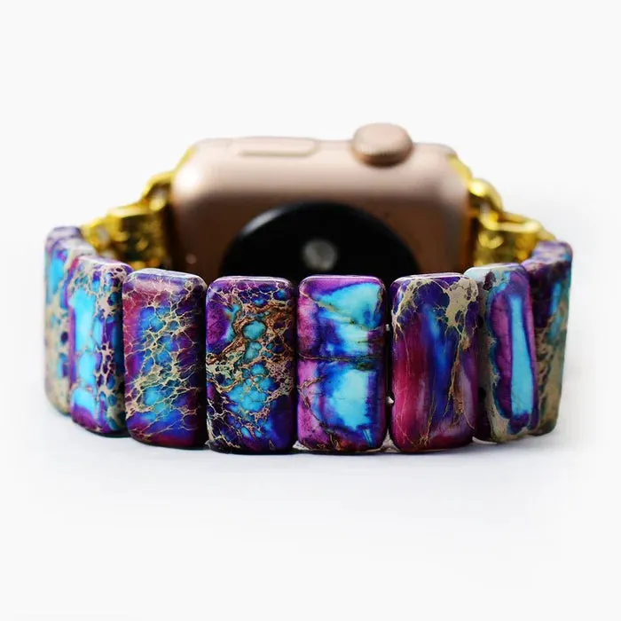 Majestic Tibetan Jasper Stretch Apple Watch Strap