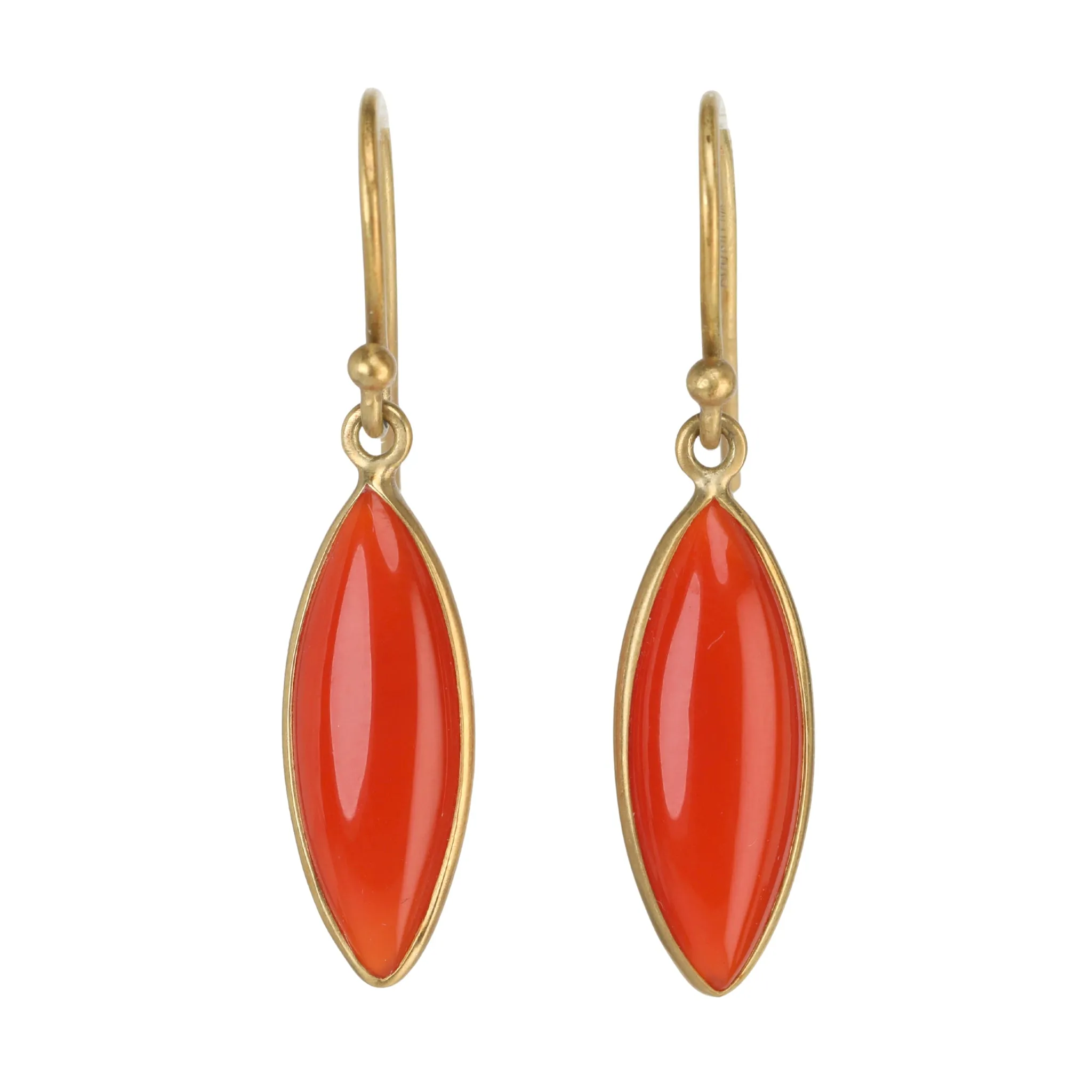 Marquise Carnelian Drop Earrings