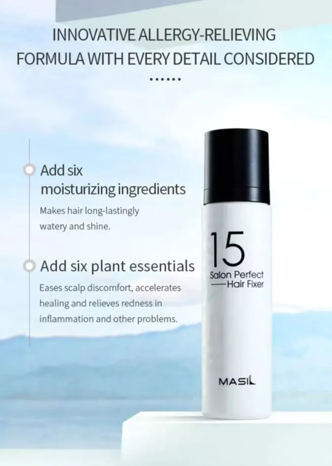 MASIL 15 Salon Perfect Hair Fixer 150ml Hair Styling Spray Fixing Mist Spray