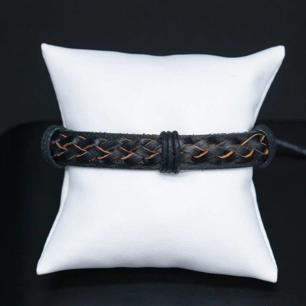 Men's Braided Leather Adjustable Bracelet