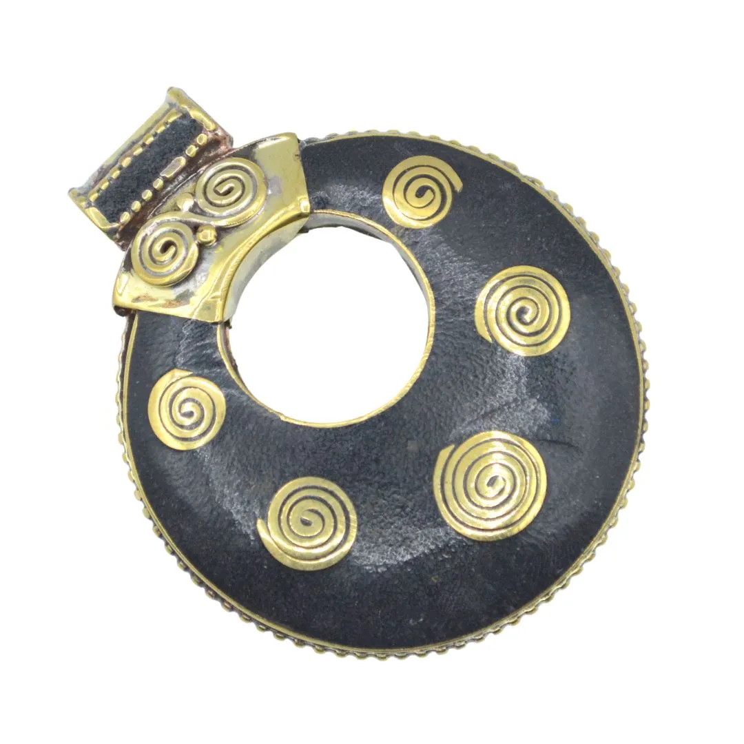 Midnight Spirals Tibetan Necklace