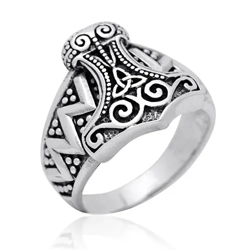 Mjolnir Ring - Sterling Silver