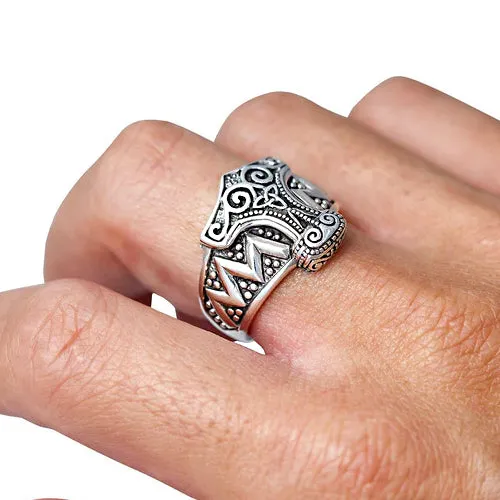 Mjolnir Ring - Sterling Silver