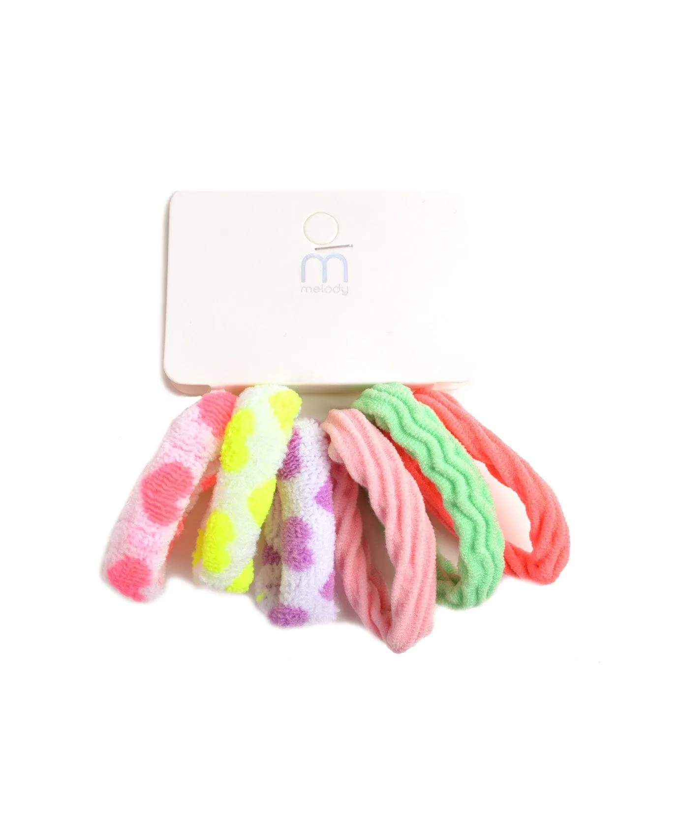 Neon Heart Hair Ties