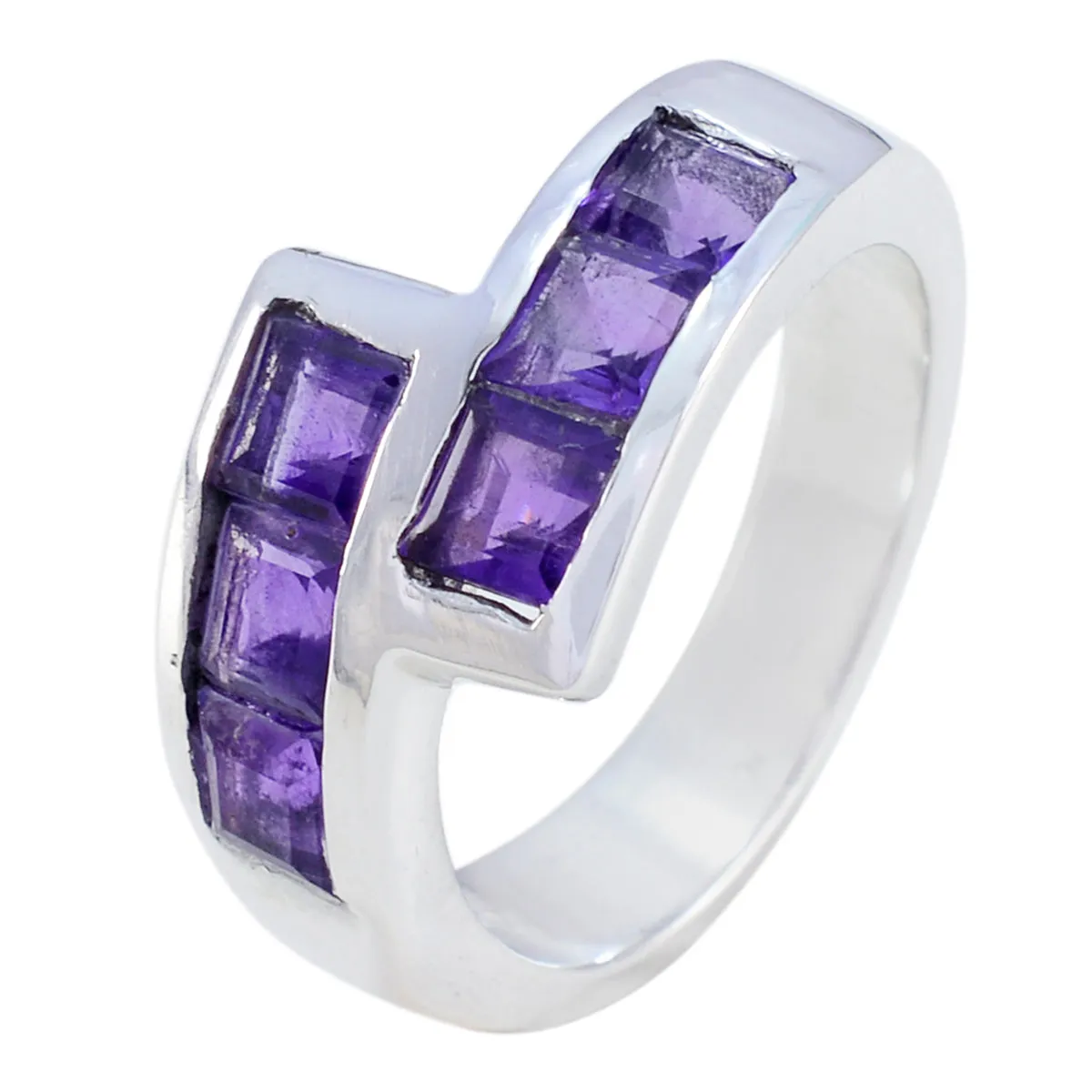 Nubile Gemstone Amethyst 925 Sterling Silver Rings Daisy Jewelry