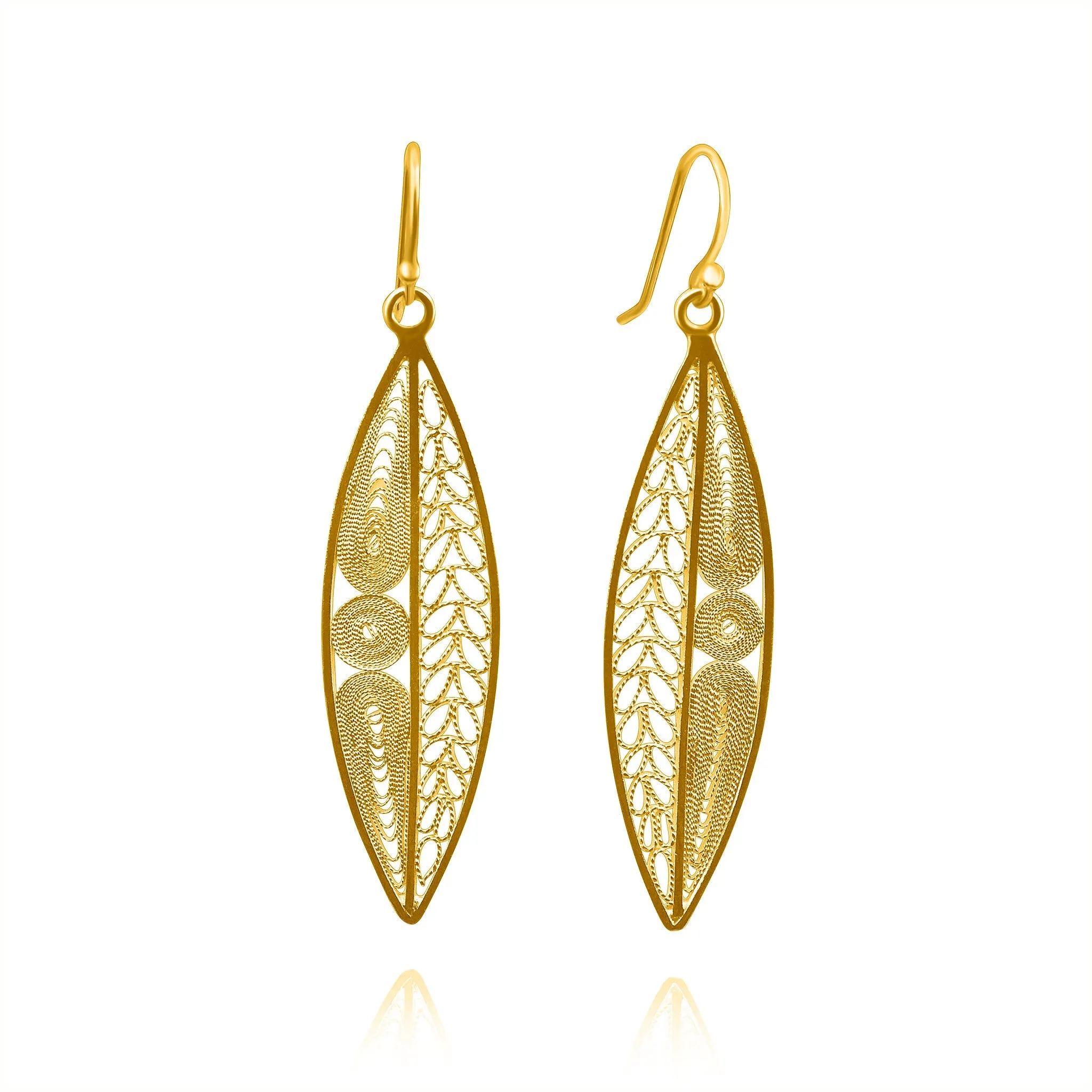 OLIVIA GOLD MEDIUM EARRINGS FILIGREE