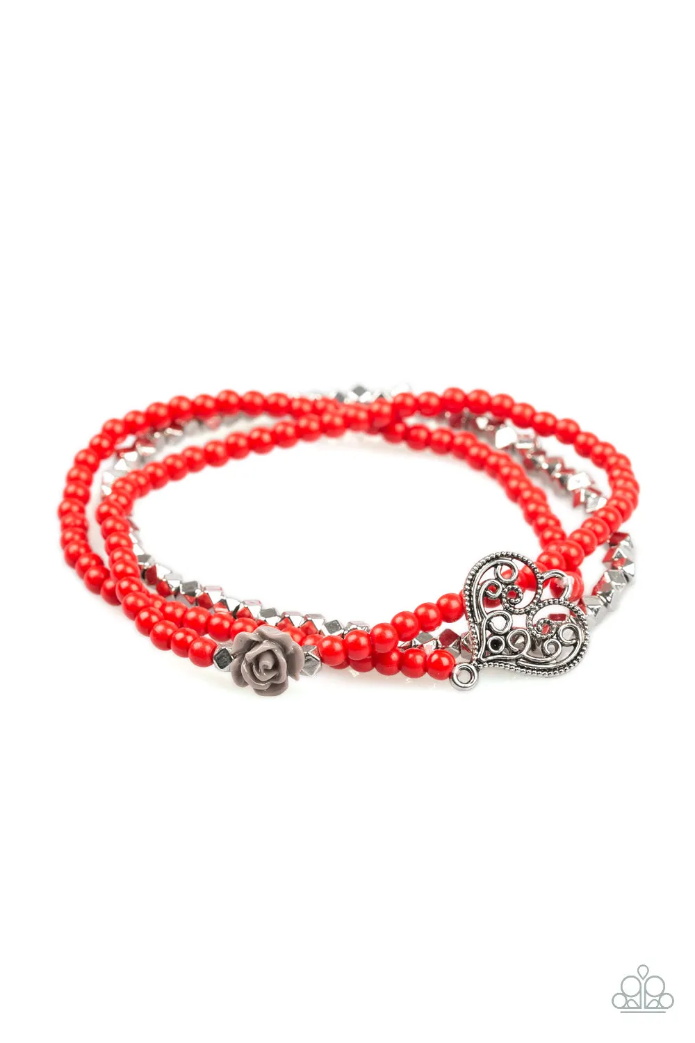 Paparazzi Bracelet ~ Lovers Loot - Red