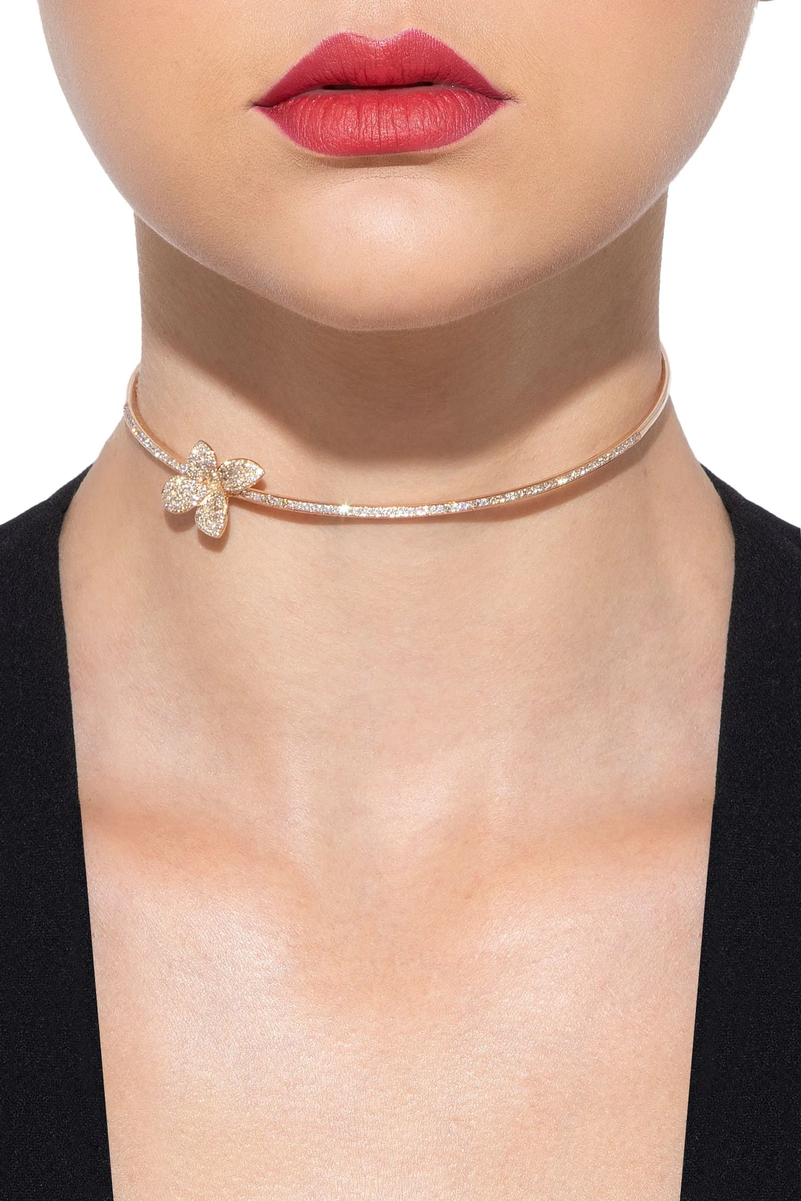 Pasquale Bruni - Petit Garden - Flexible Choker Necklace, 18k Rose Gold with Diamonds