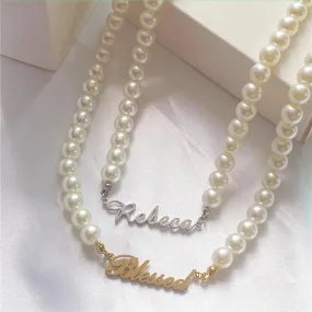 Pearl Name Necklace