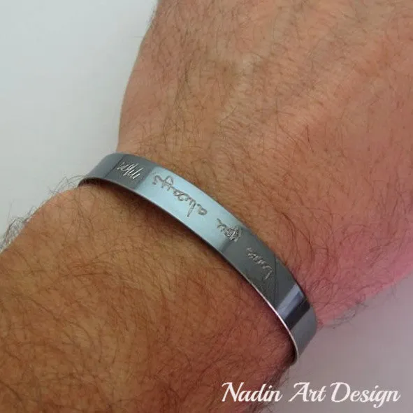 Personalized Handwriting Bracelet - Signature Jewelry