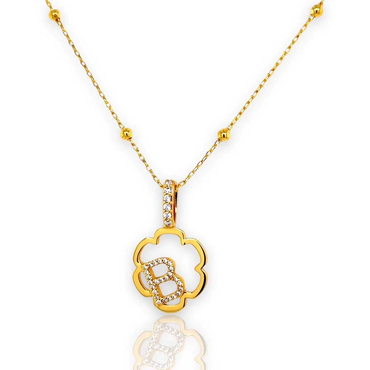 Peyton Mini Daisy Initial Necklace