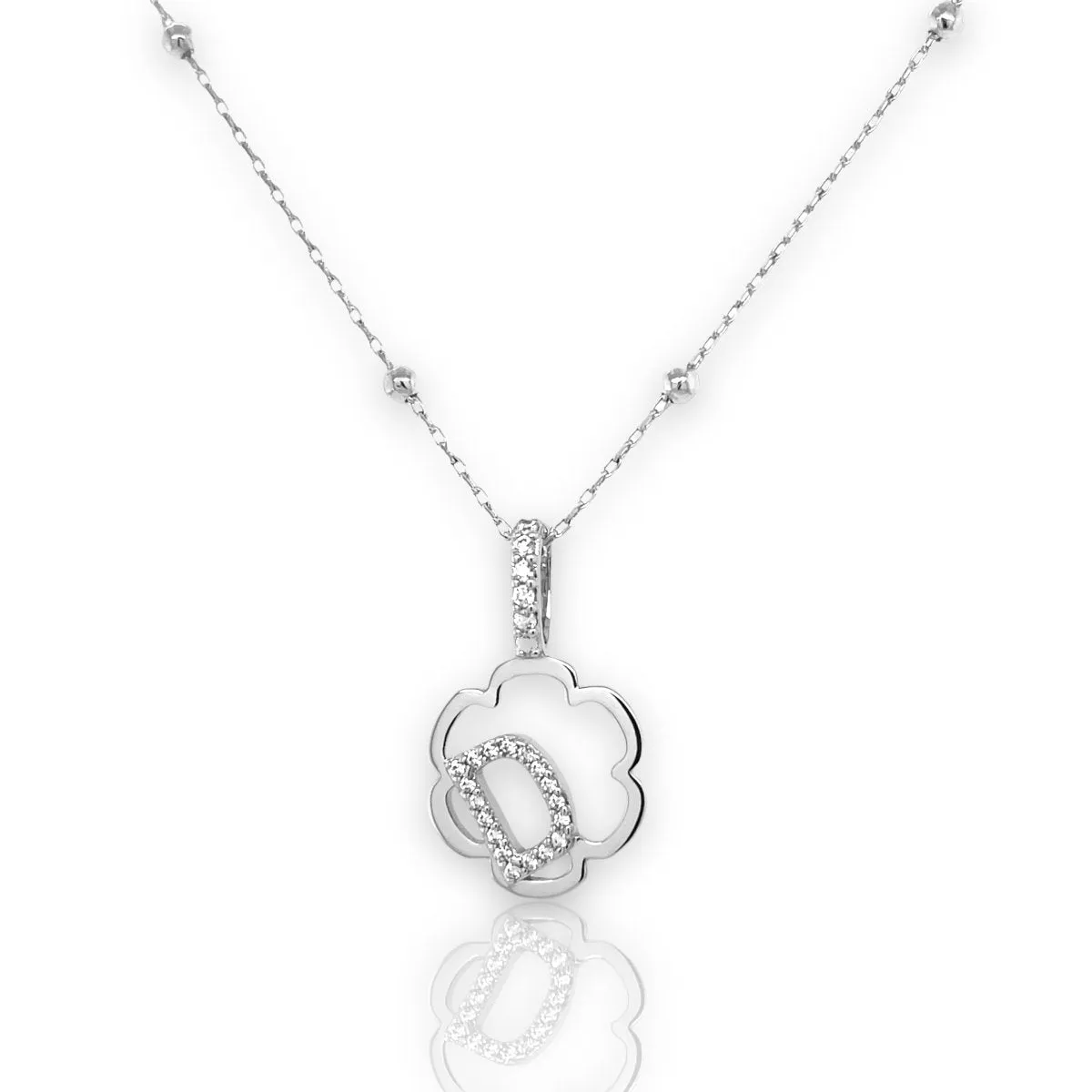 Peyton Mini Daisy Initial Necklace