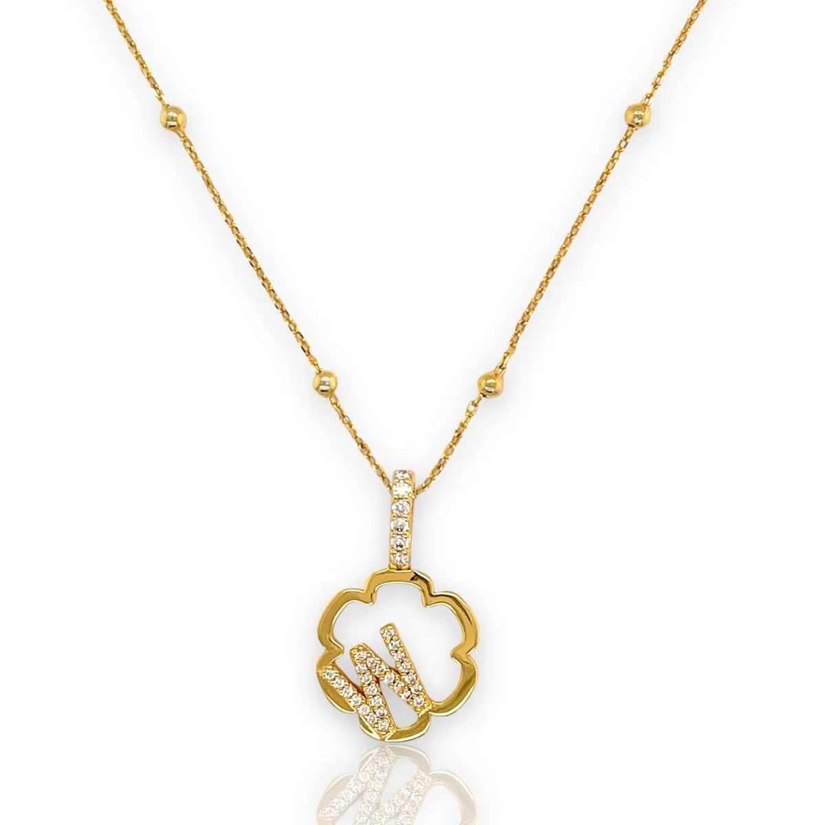 Peyton Mini Daisy Initial Necklace