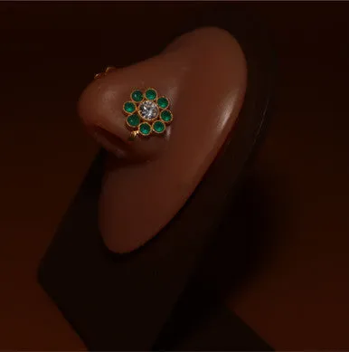 PHOENIX Circle Gem Nose Cuff CLIP-ON